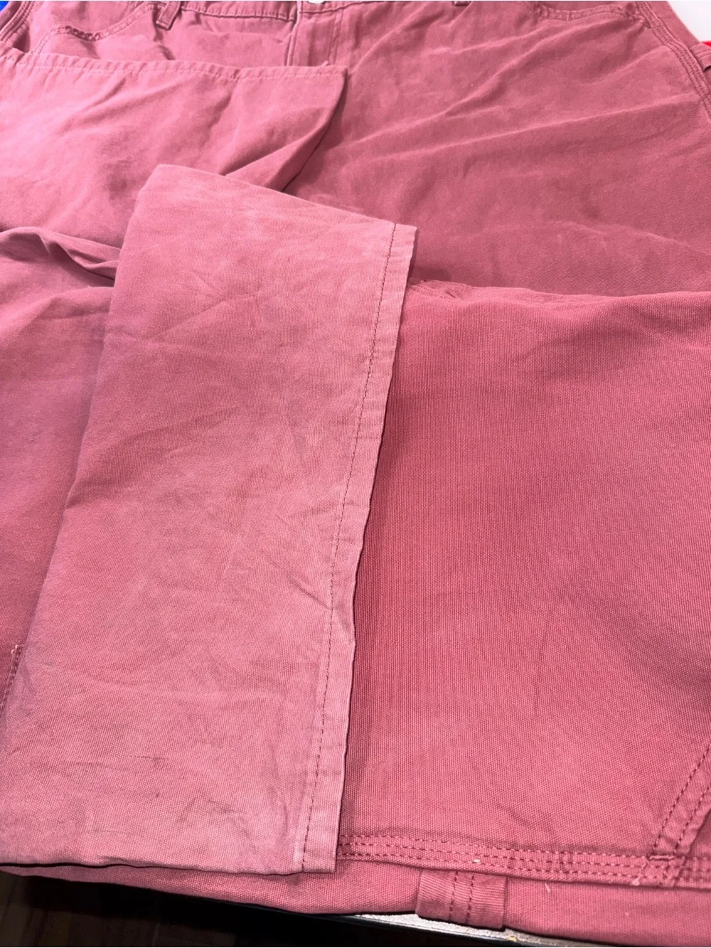 2 Levi's Men's 42 x 10 1/2” (long inseam), Shorts - Burgundy PRE STRESSED- Dirty